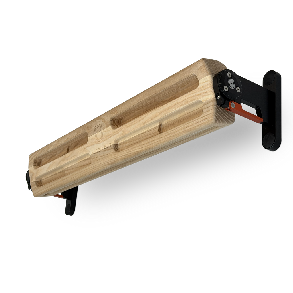 Revolverboard - drehbares Hangboard aus Eschenholz