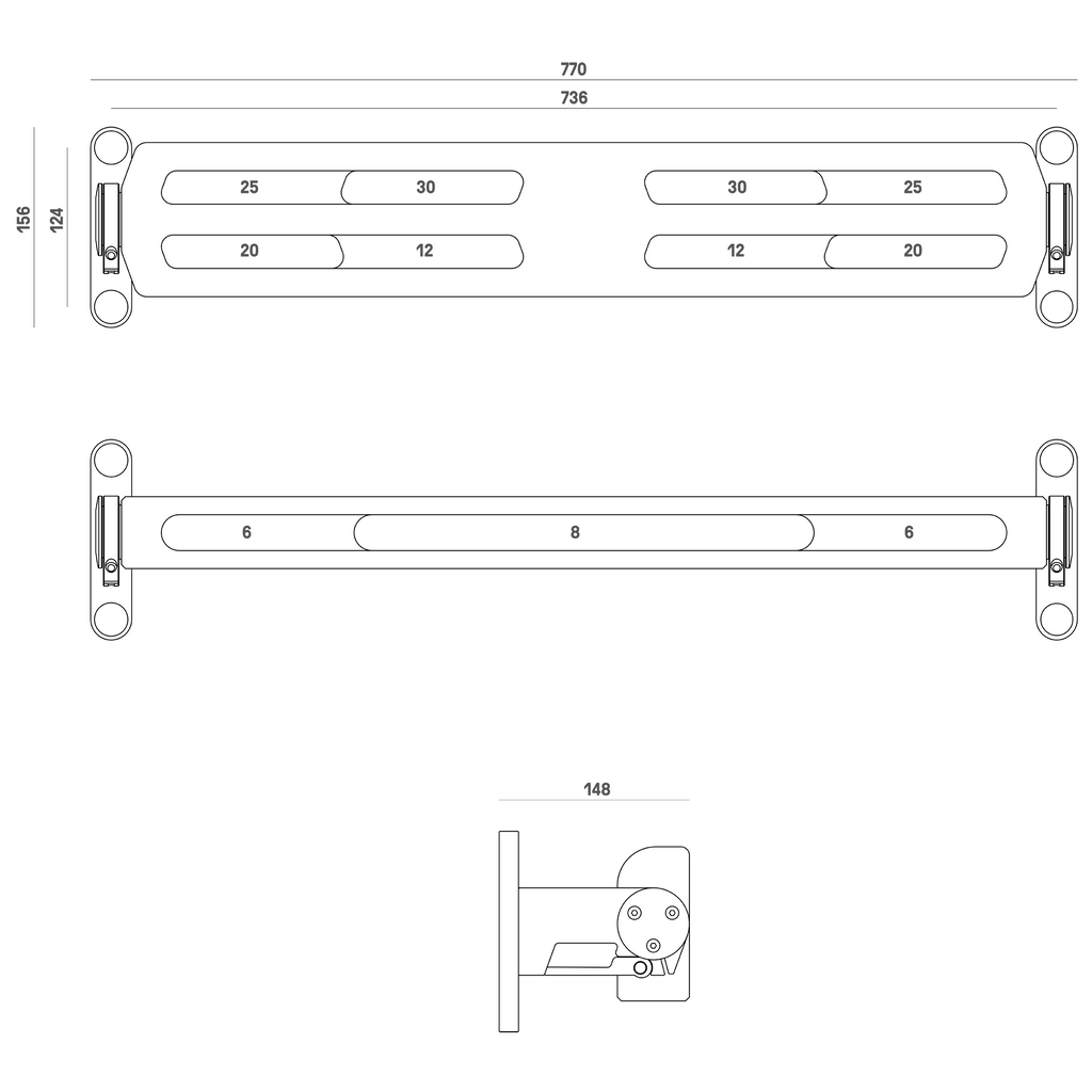 Revolverboard - drehbares Hangboard aus Eschenholz
